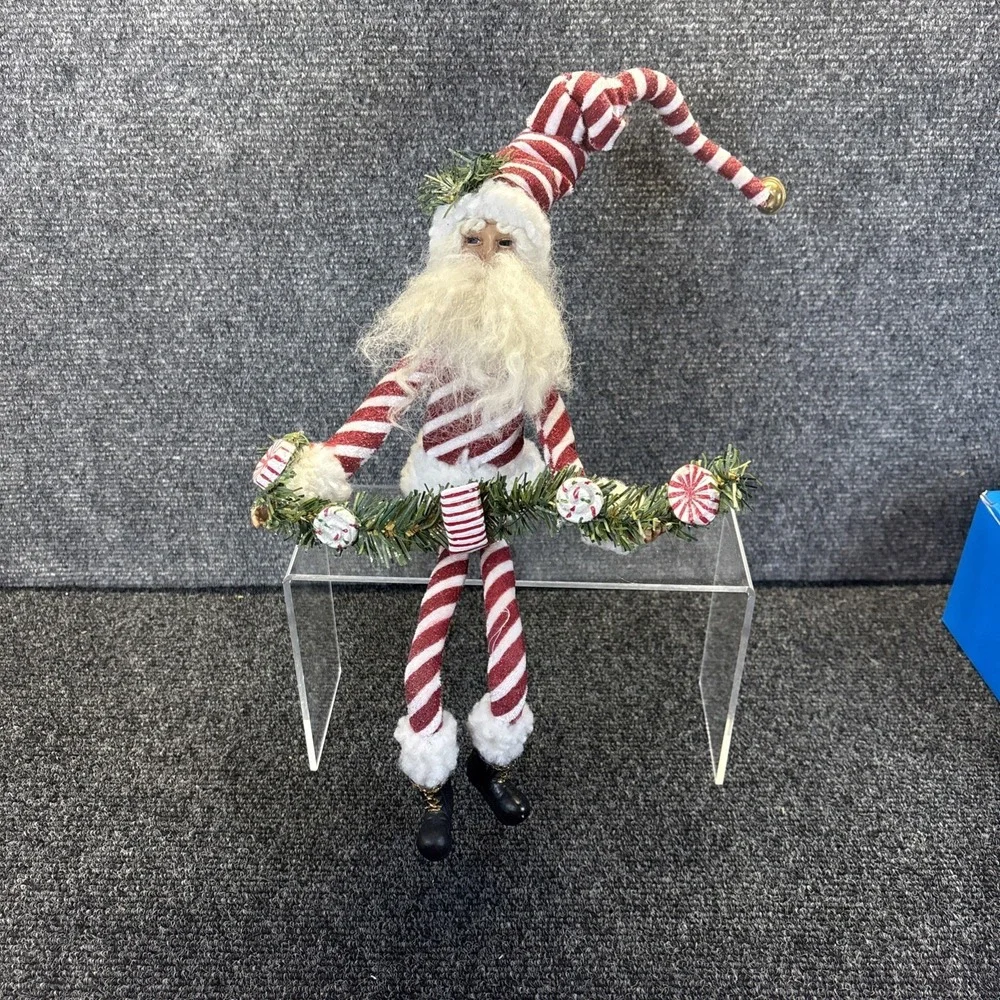 Elf Figurine Doll~Candy Cane‎ Outfit~Holding 